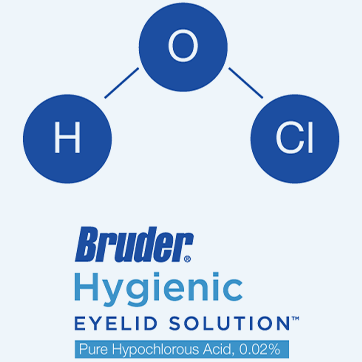 The science behind bruder's hygienic eyelid solution containing Hypochlorous acid